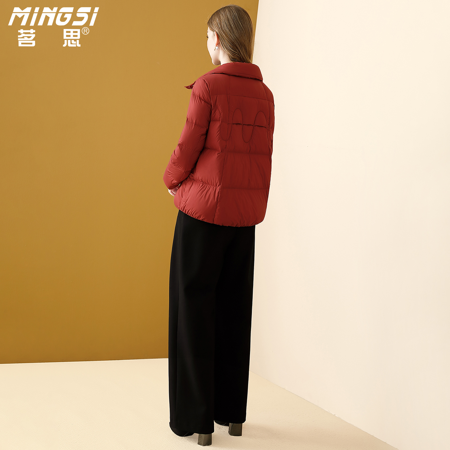 茗思小个子白鸭绒短款羽绒服女2025冬季新款百搭纯色时尚保暖外套 - 图3