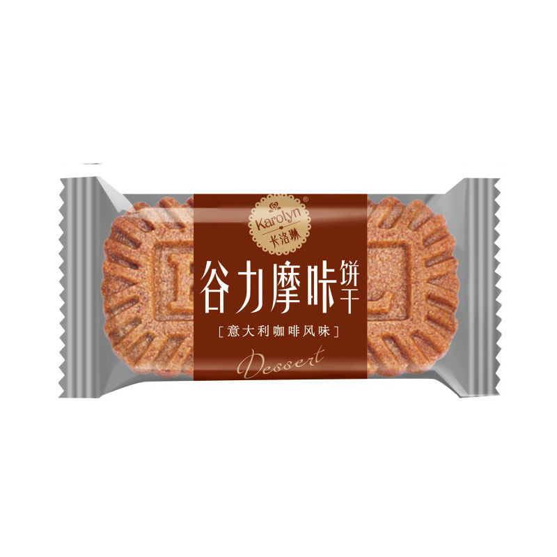 洲际焦糖意式风味谷力摩咔咖啡饼干 洲际食品酥性饼干