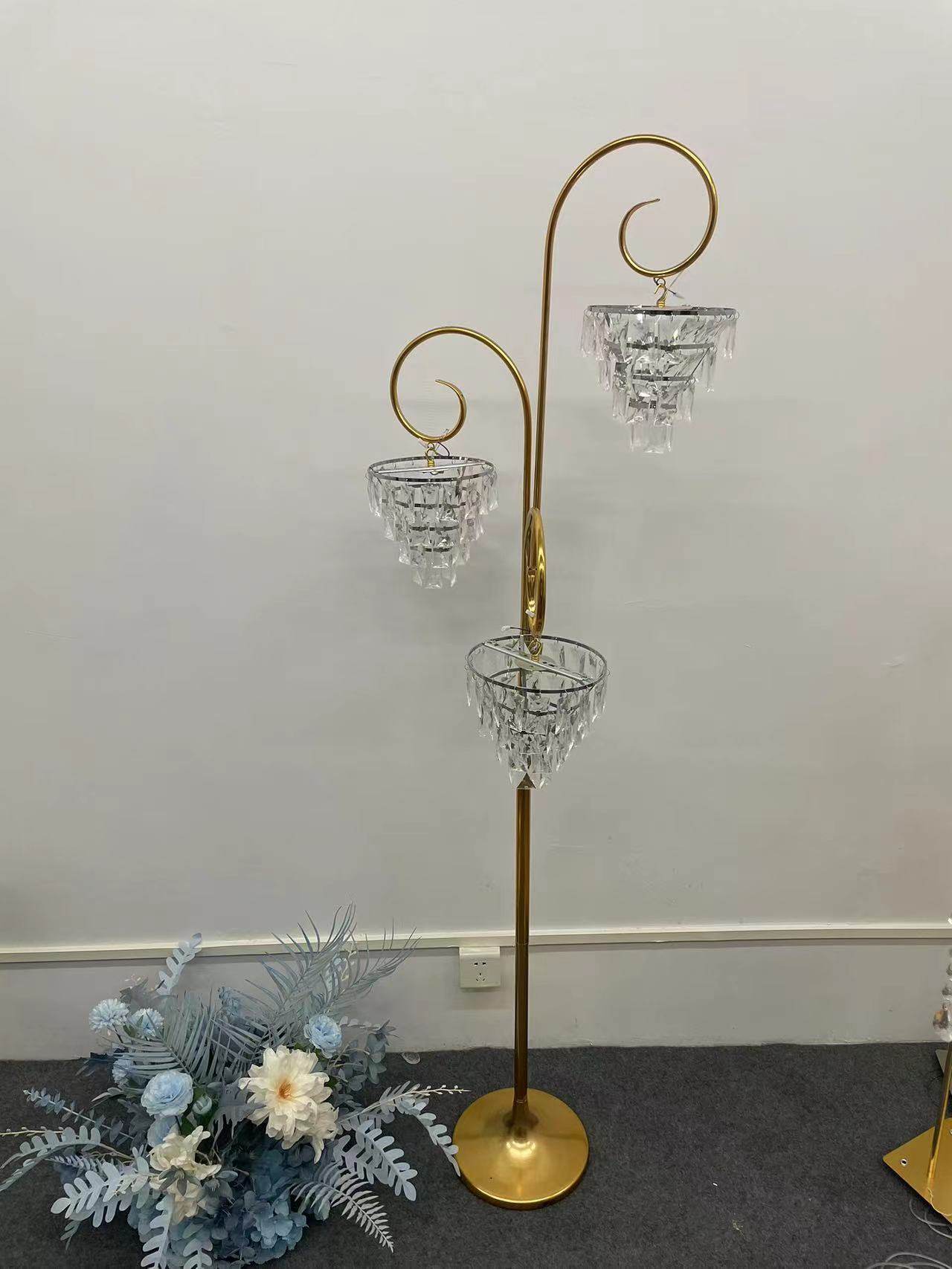 新款婚庆冰条水晶发光路引婚礼堂欧式铁艺吊灯冰晶引路灯舞台装饰,淘宝优惠券,粉丝福利购,淘宝优惠卷