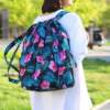 Women's portable travel backpack, drawstring pocket, all-match bag, outdoor sports bag, mommy bag, large capacity bag