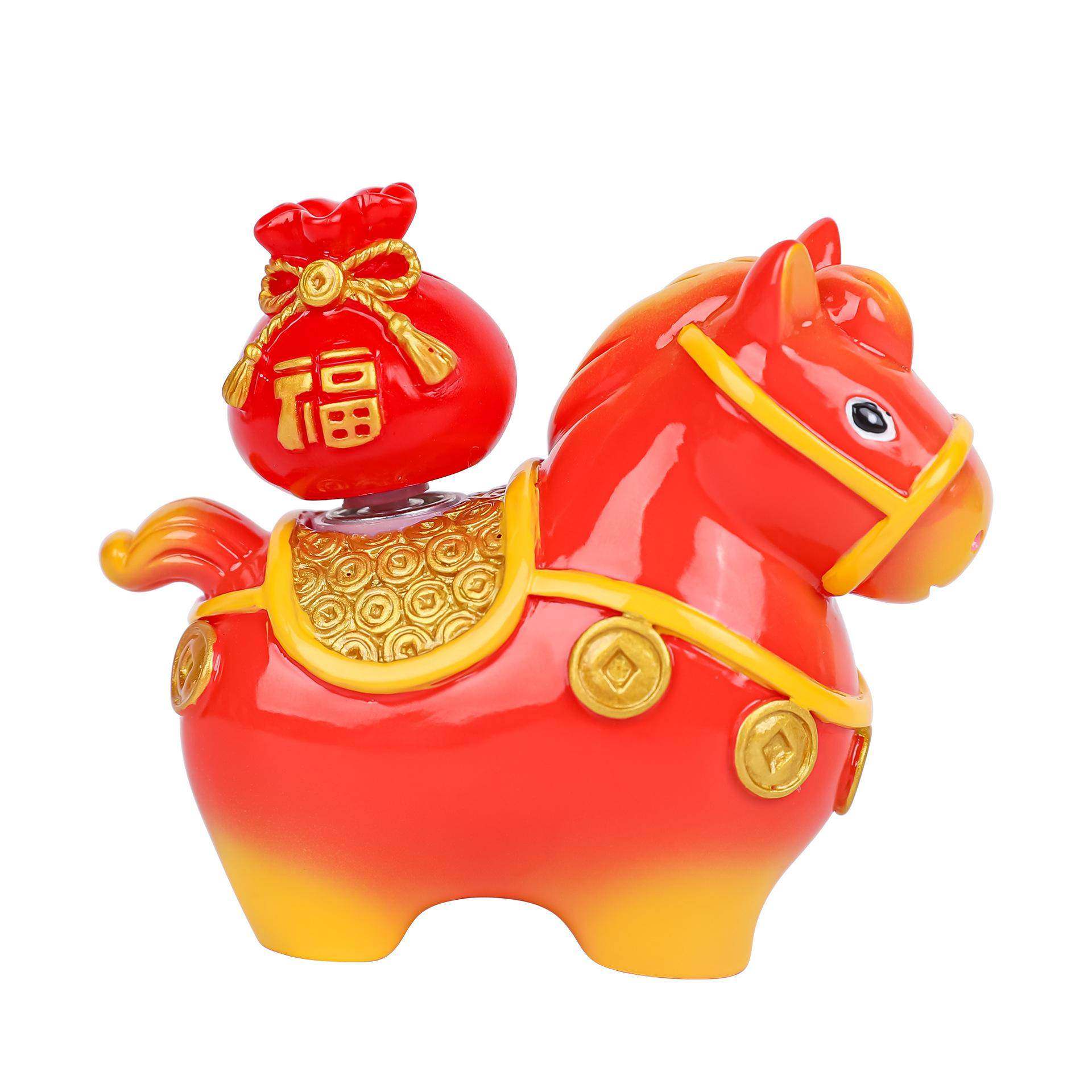转转乐小马摆件桌面装饰品学生少儿礼物十二生肖马年马上有钱动物,淘宝优惠券,粉丝福利购,淘宝优惠卷
