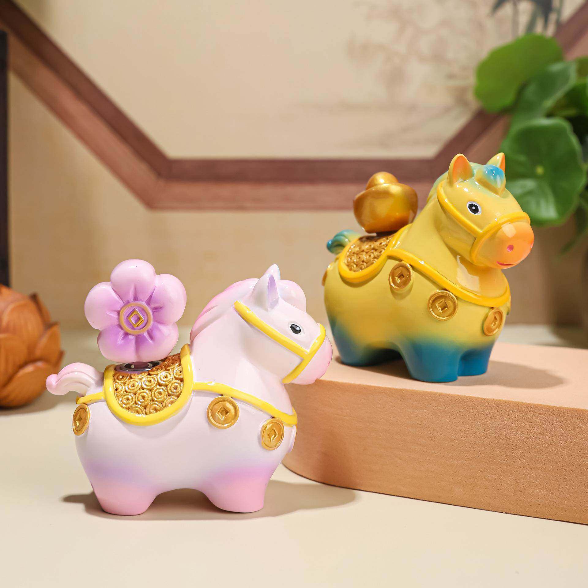 转转乐小马摆件桌面装饰品学生少儿礼物十二生肖马年马上有钱动物,淘宝优惠券,粉丝福利购,淘宝优惠卷