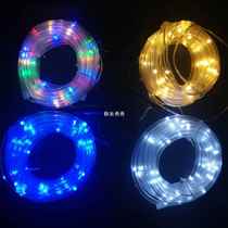 12M 100leds Solar LED String Lights Outdoor 4 Colors Rope Tu