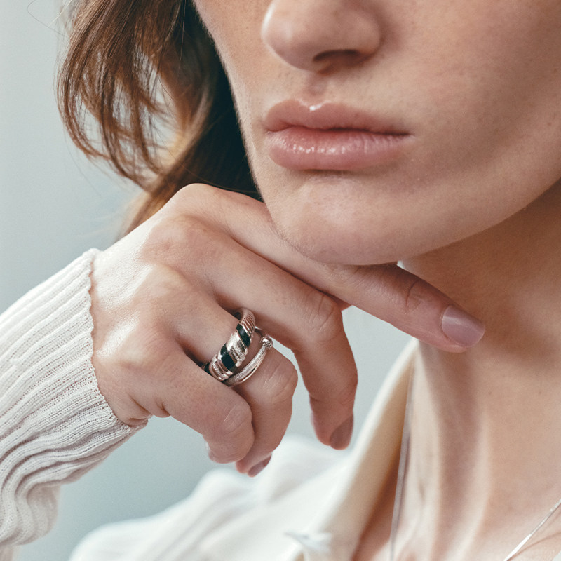 ATELIERSO 25AW编织钉砂S925纯银细戒指,淘宝优惠券,粉丝福利购,淘宝优惠卷