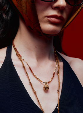 ATELIERSO 26SS 香水瓶串珠项链（火）