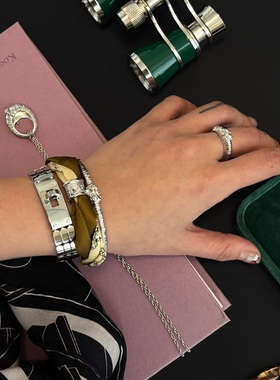 KARAT克拉双层真丝手链棕&黄