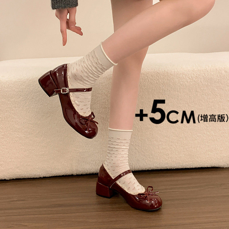 复古小个子平底内增高浅口单鞋女2026新款春秋配裙子百搭玛丽珍鞋,淘宝优惠券,粉丝福利购,淘宝优惠卷