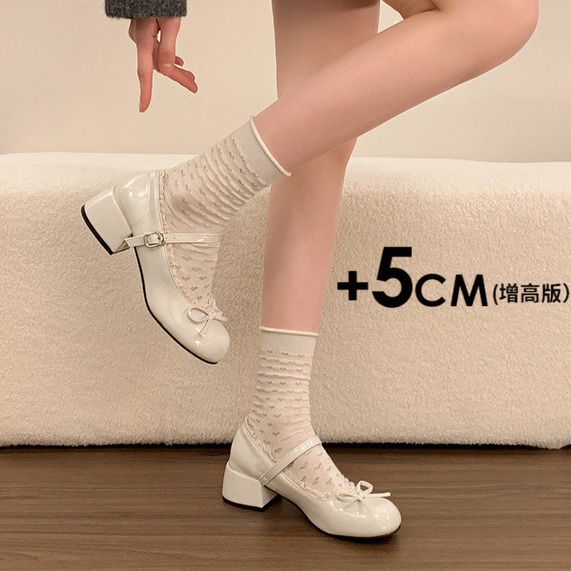 复古小个子平底内增高浅口单鞋女2026新款春秋配裙子百搭玛丽珍鞋,淘宝优惠券,粉丝福利购,淘宝优惠卷