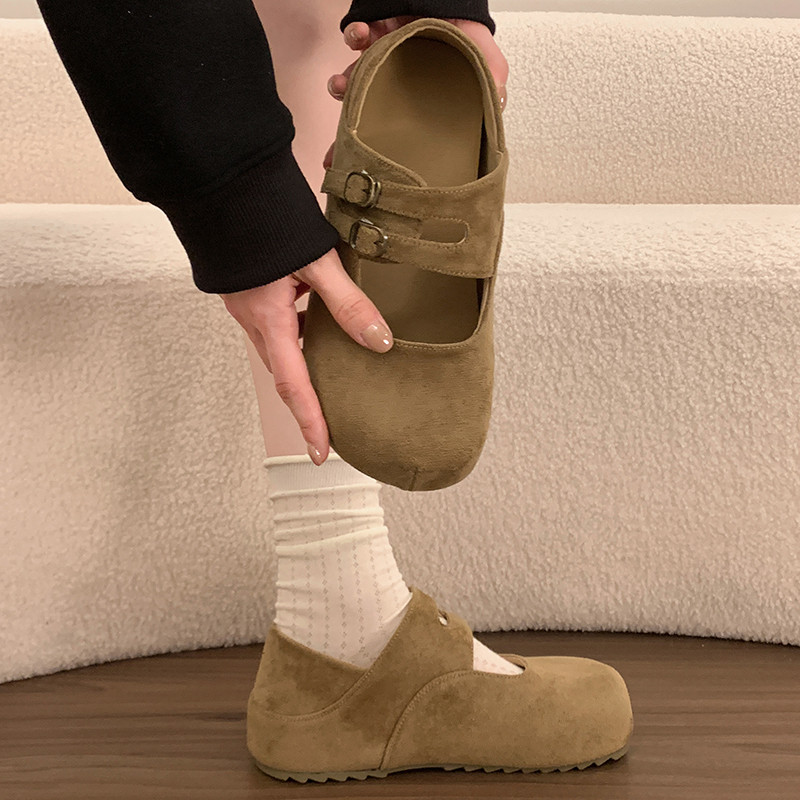 内增高勃肯鞋女2026新款春季女鞋百搭休闲平底单鞋配裙子乐福鞋子,淘宝优惠券,粉丝福利购,淘宝优惠卷