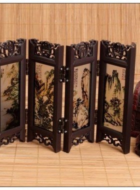 古风小物件桌面房间装饰摆件屏风拍照摆设道具复古卧室客厅中国风