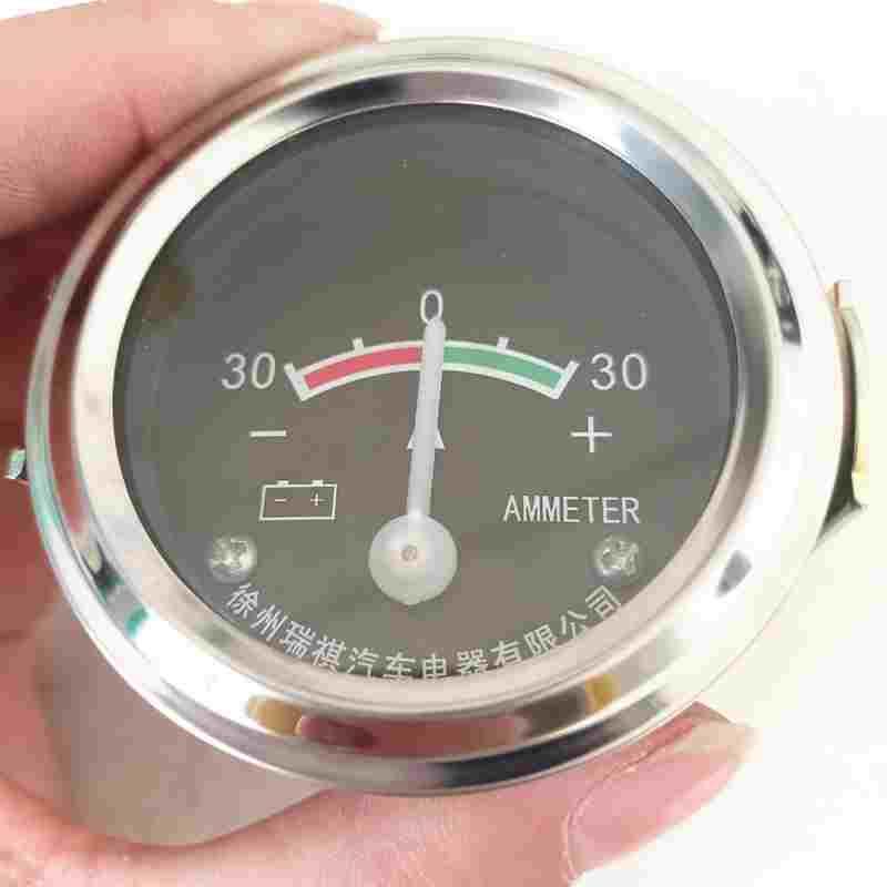 12v24v带灯小电流表汽车货车农用车电压表叉车30A电压直流表包邮 - 图0
