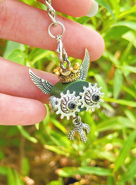 【鹰】手工制作成品机器人项链挂坠创意礼品木制迷你吊坠情侣链子