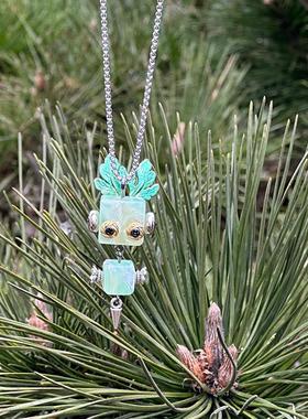 原创蒸汽朋克机器人项链