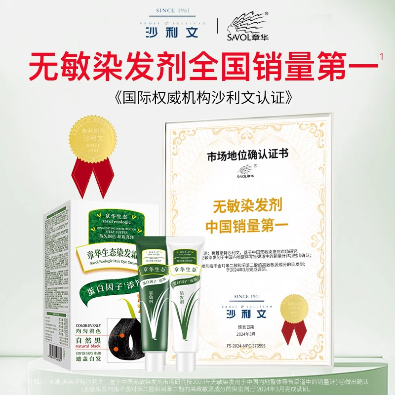 章华生态植物染发剂无对苯二胺可盖白发无敏染发膏正品官方旗舰店 - 图3