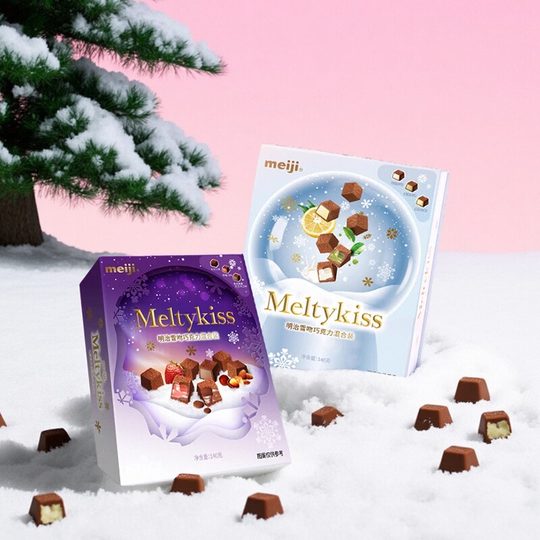 明治meiji雪吻夹心巧克力礼盒装 圣诞表白男女友伴手礼生日送礼物