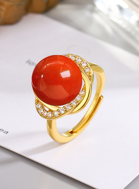 中国红民旋风复古汉服锆石仿