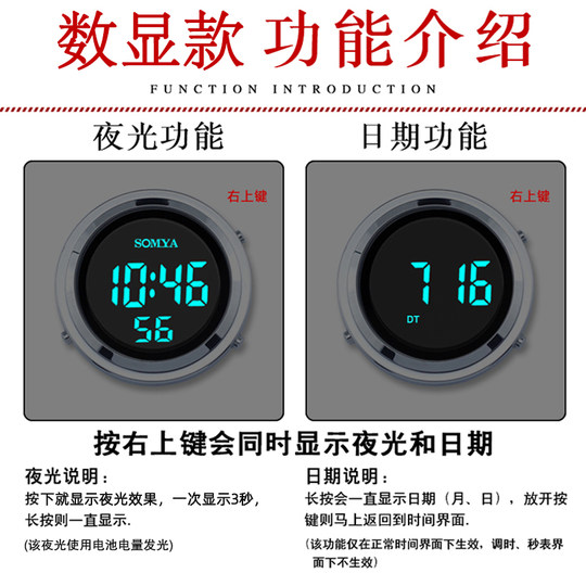 Somiya nurse electronic digital retractable wall clock