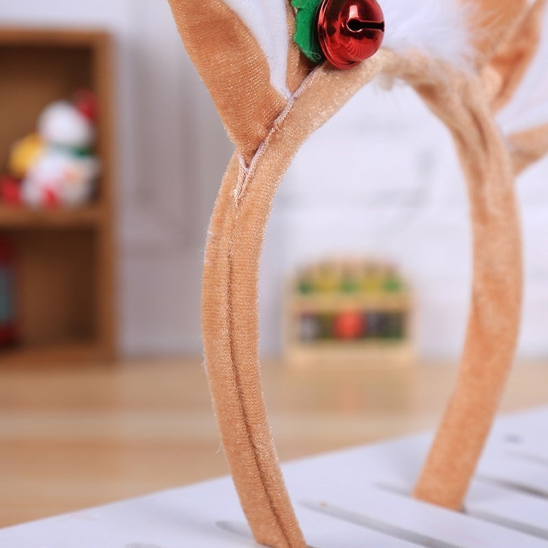 REinDEER HEADbAnD HoRns CosplAy AntlERs CHRistmAs DEER EARs - 图2