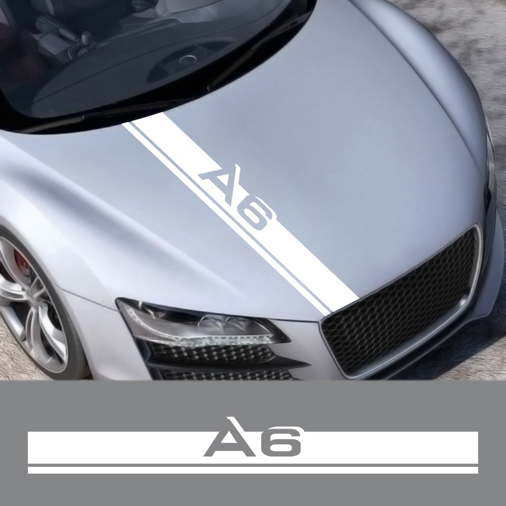 Car Hood Sticker For Audi A6 C6 4F C5 C7 C8 TFSI e 55 4.0 T - 图2