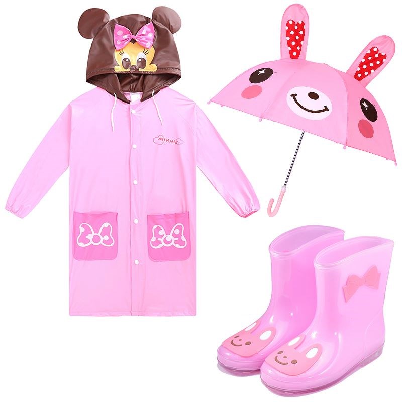 Light rain boots children raincoat rain umbrella suit with v - 图2