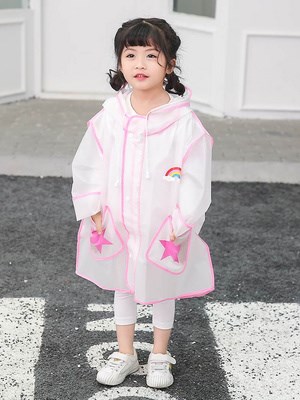 Children raincoat girls boy kindergarten pupils take package - 图0