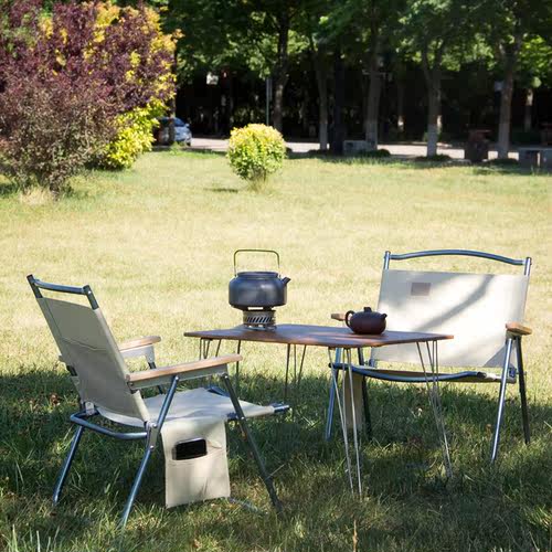 户外折叠桌露营野营野餐装备烧烤旅游郊游蛋卷桌椅楠实木自驾便携 - 图3