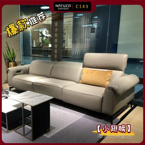 Natuzzi纳图兹/意迪森C142毛毛虫功能性真皮沙发C255C027正品代购 - 图3