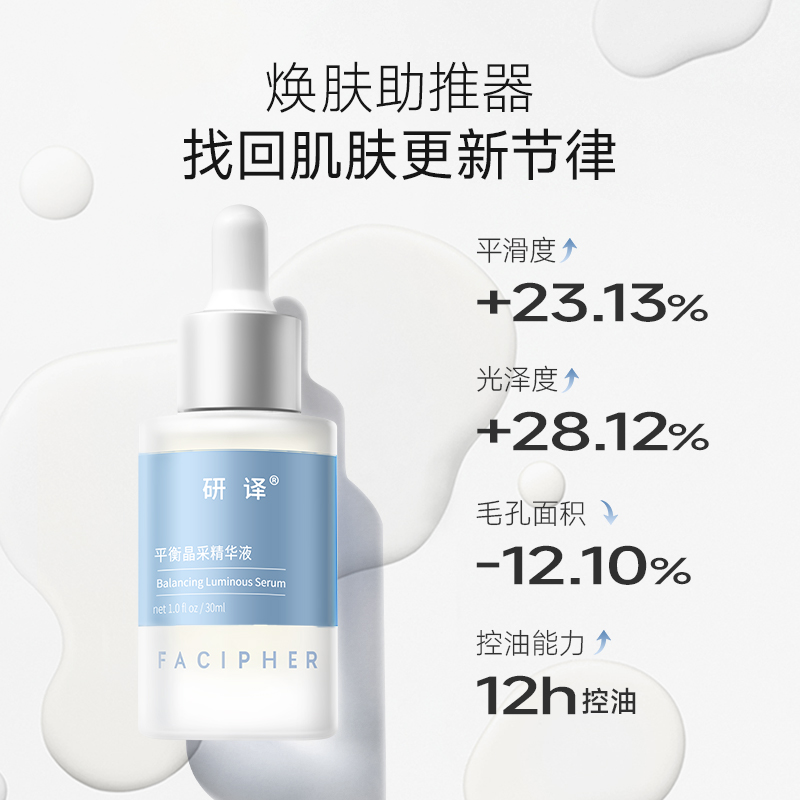 【官方正品】研译精彩精华补水保湿精华液长效控油肌肤焕亮匀净