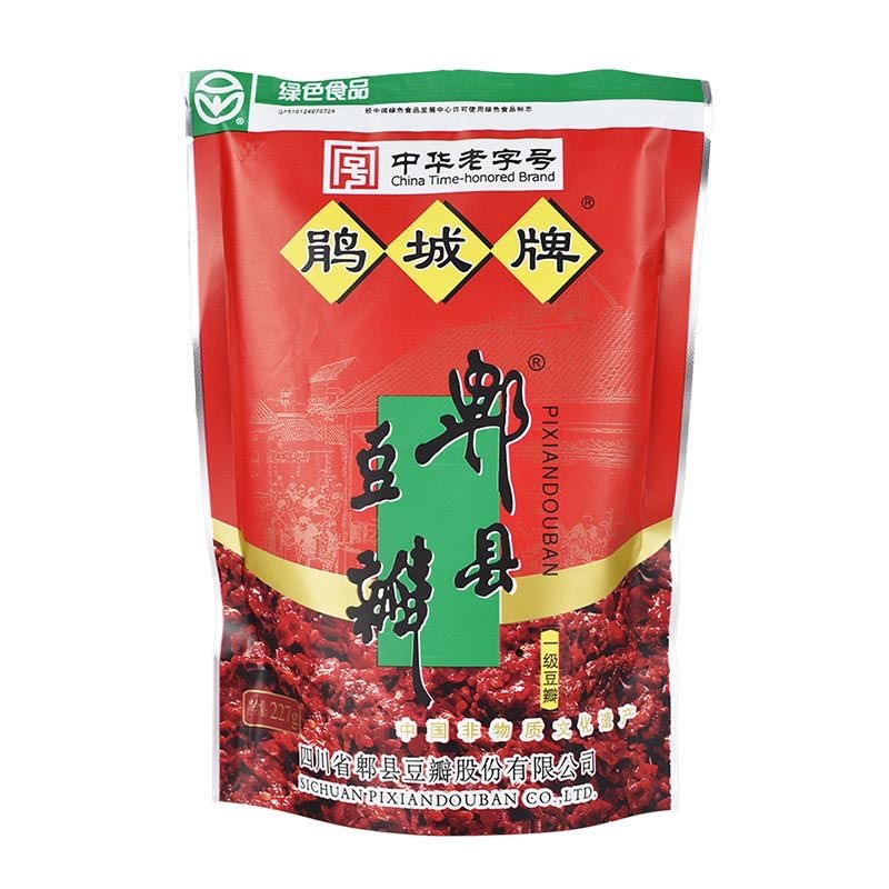 鹃城牌郫县豆瓣酱一级黑豆瓣454g袋装正宗成都特产家用炒菜调味料-图3