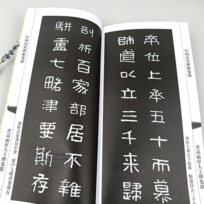 满3包邮晋高丽好大王碑集联中国历代碑帖集联隶书毛笔字帖书法创作考级楹联附注释五言七八言春联雅句毛笔字帖天津人民美术出版-图2