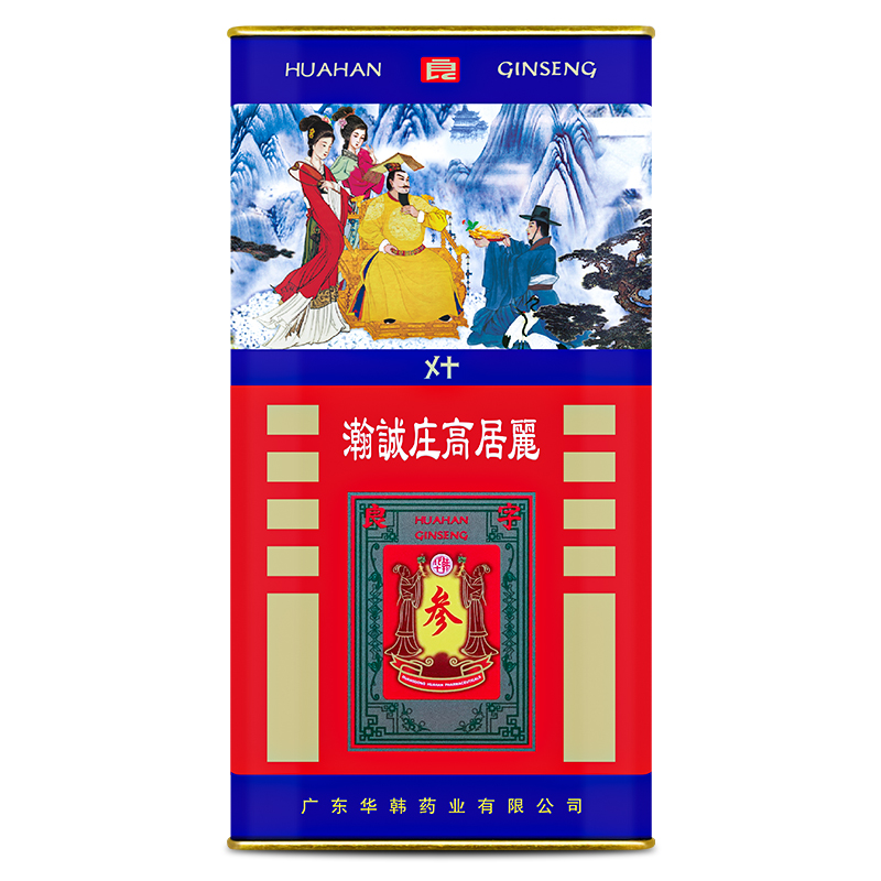 华韩骏龙37.5克40支良字参高丽参官方旗舰店红参人参6年根蓝罐装