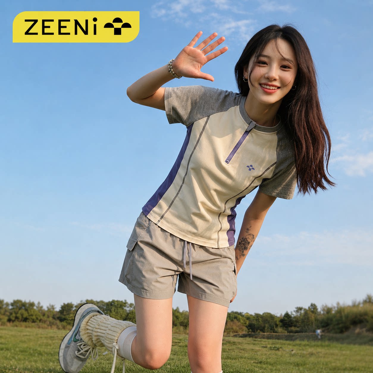 Women's summer quick-drying breathable short-sleeved shorts sports suit