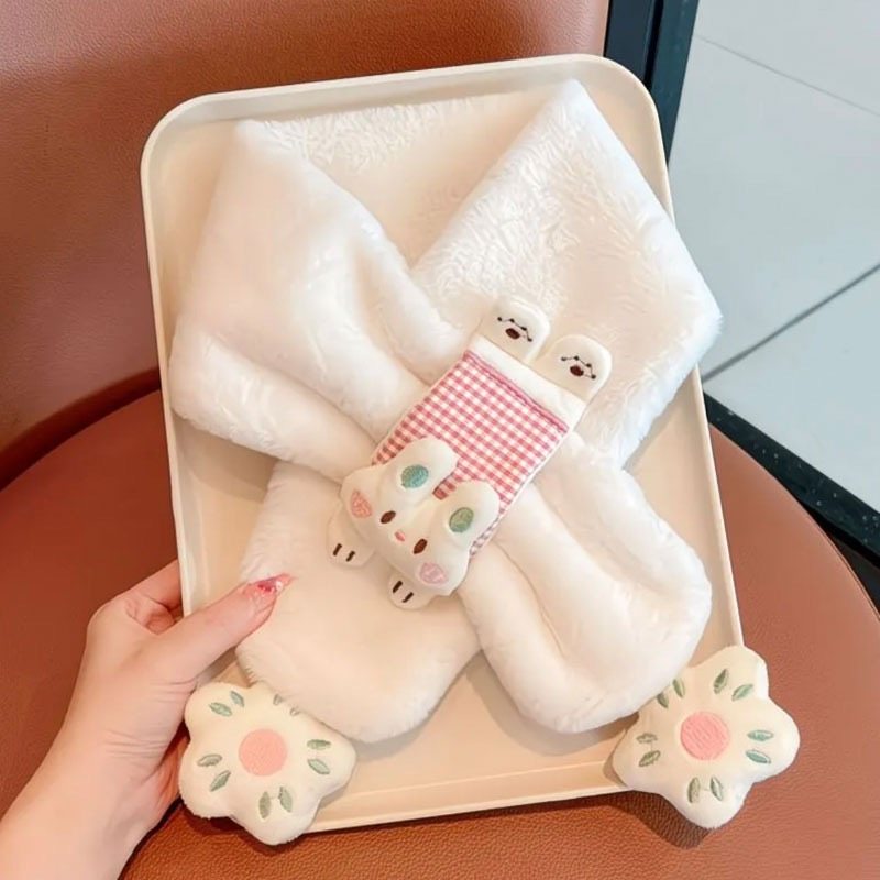 大媛家Sunny 2025秋冬款毛绒亲子儿童围巾仿兔毛围脖卡通韩版保暖,淘宝优惠券,粉丝福利购,淘宝优惠卷