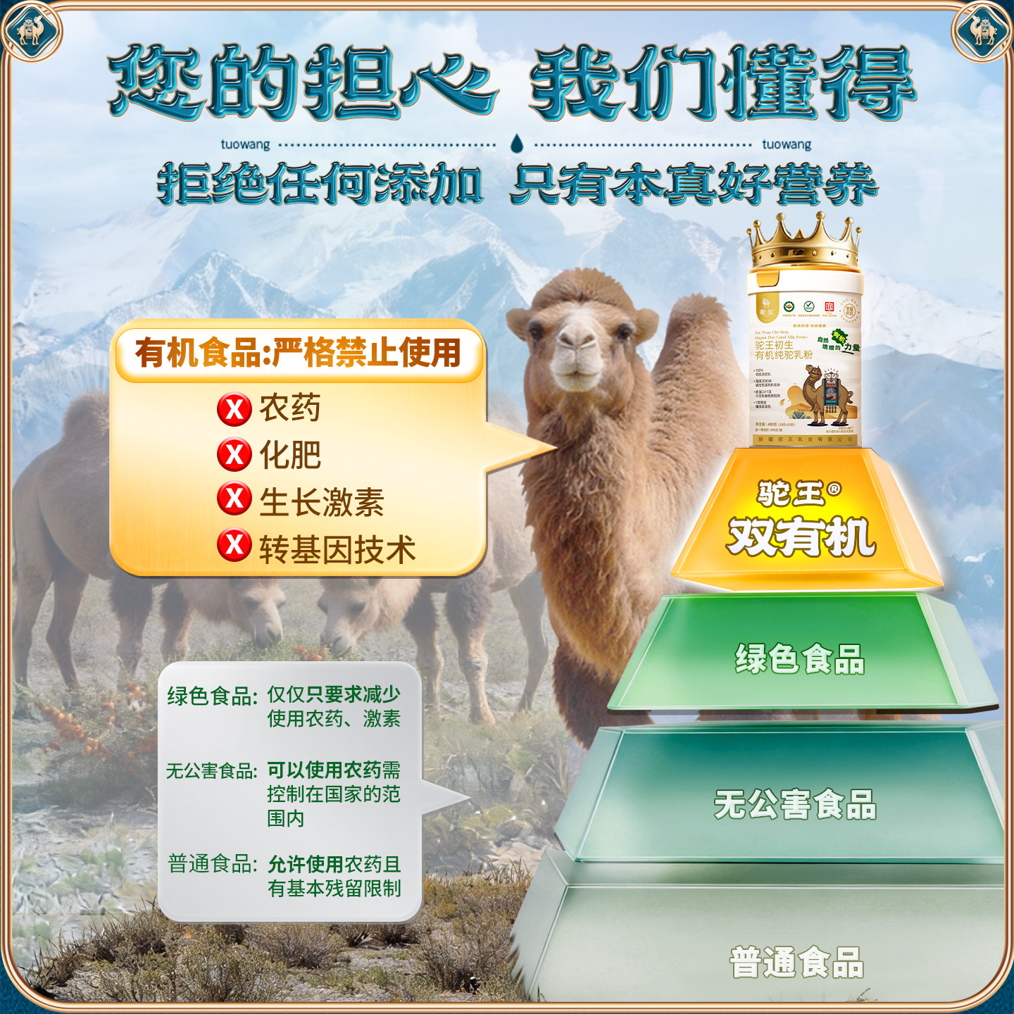 驼王有机初生纯骆驼奶粉新疆正宗中老年营养纯驼乳正品官方旗舰店