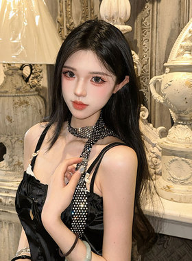lolita配饰蕾丝颈饰项链哥特复古cos锁骨链暗黑系脖子装饰项链女