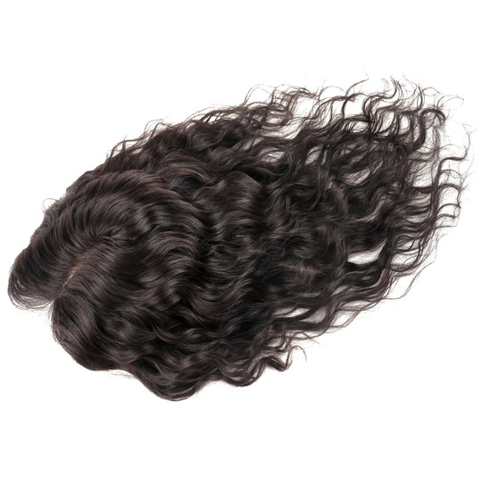 Yimei Wig Women's Top Real Hair Wool Curly Wig