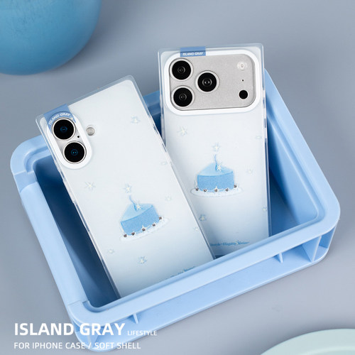 灰岛 钻石蛋糕方形手机壳 双层印花 适用于苹果iPhone17 16 15 14 ProMax 华为Mate70 pura70Pro原创设计 - 图0