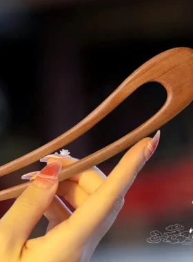 桃木簪子道士雷击木纯桃木非遗