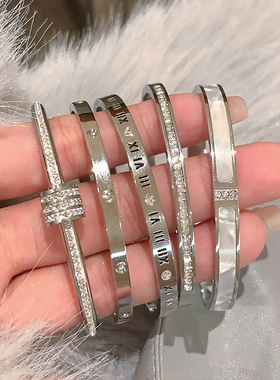 银色小蛮腰手镯轻奢小众