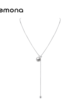 轻奢高级抽拉珍珠款项链小众设计