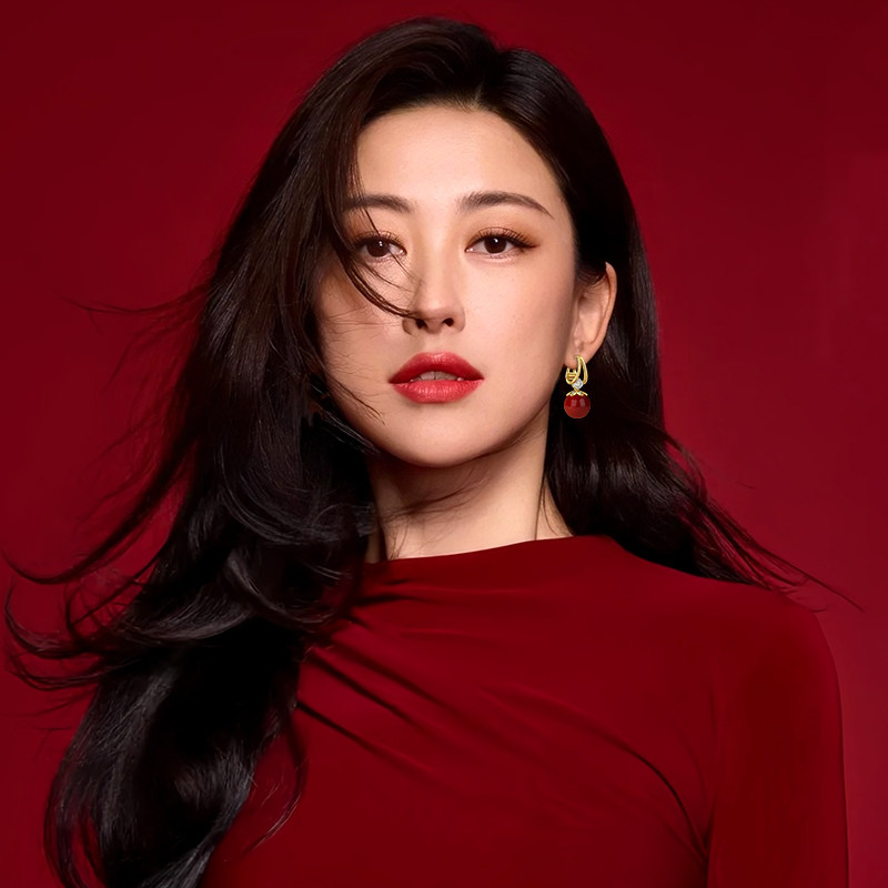 安可拉红色耳钉2026新款爆款高级感轻奢气质大气耳环小众耳扣耳饰,淘宝优惠券,粉丝福利购,淘宝优惠卷