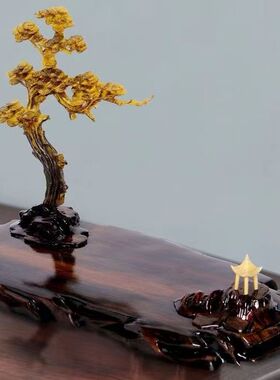 新品迎客松石头底座简式各种奇石底座仿木头底座仿实木树脂底座