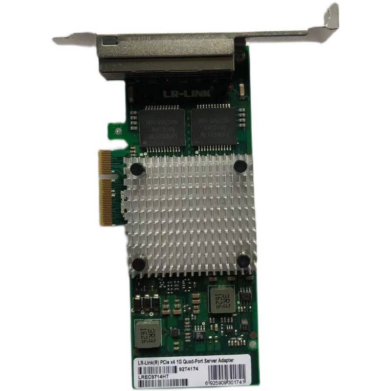 现货 LR-LINK联瑞PCIE X4四口千兆服务器网卡LREC9714HT 92T4174 - 图0