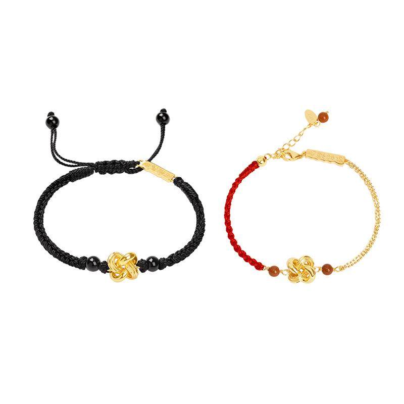 故宫淘宝同心结情侣编织手链一对情侣款手绳结婚纪念日礼物送男友