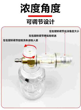 洗车泡沫PA壶高压洗车机水枪专用快接头雪花扇形喷壶家用洗车神器