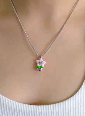 MARSEVEN猫猫顶小盆栽项链