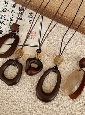 新中式复古禅意长款项链女