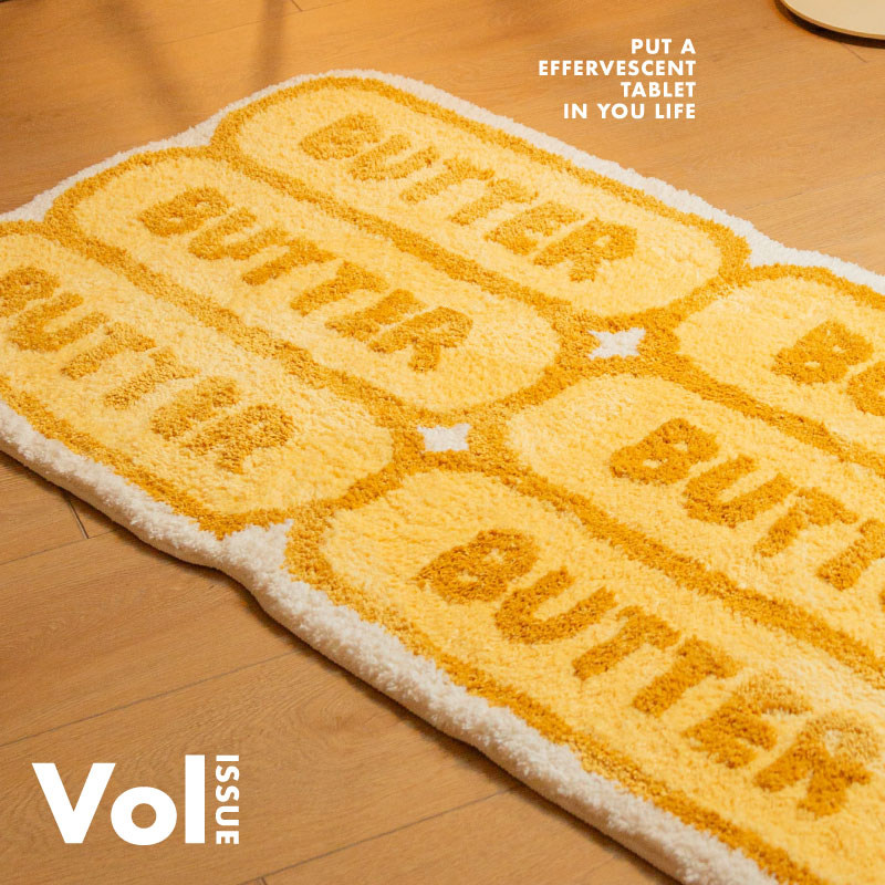 PointLab「黄油盒子」原创奶油色客厅卧室长条床边毯加厚床尾地毯,淘宝优惠券,粉丝福利购,淘宝优惠卷