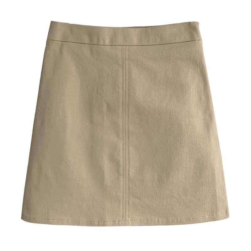 a字裙夏季高腰显瘦遮胯黑色半身裙 鹿菲琦半身裙