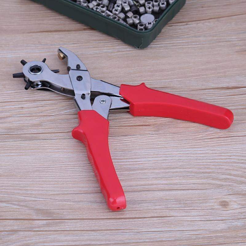 Leather yeat Hole Punch Plier EBelet Puncher Revolve. Clrd - 图0